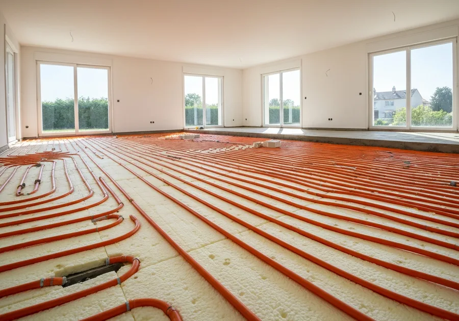 Plancher chauffant couplé PAC air/eau à Vannes – EcoTherm Habitat