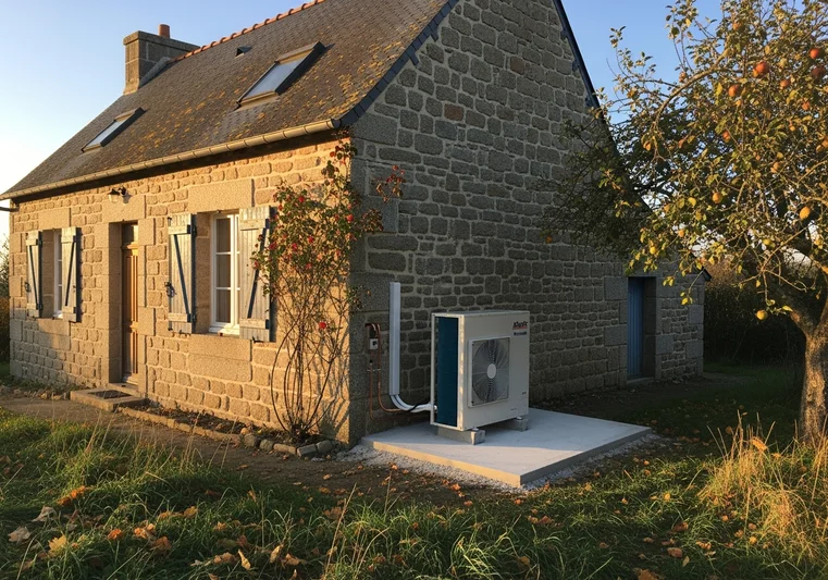 Installation PAC air/eau Atlantic Alfea HT à Rennes (35) sur pavillon années 70 – EcoTherm Habitat